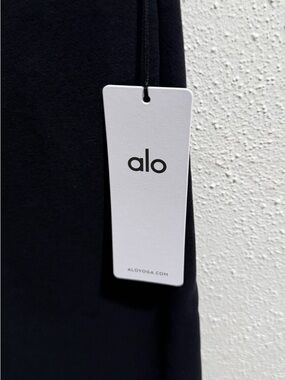 ALO Yoga Black Serenity Wide Leg Sweatpant - Tagged